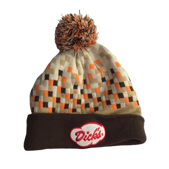 DICKS Beanie Hat Warm Cap.  Orange Brown.  Thick Knit.  Adult Size. - Picture 8 of 8